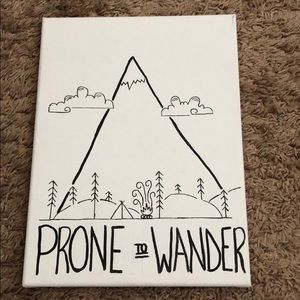 Prone to wander canvas